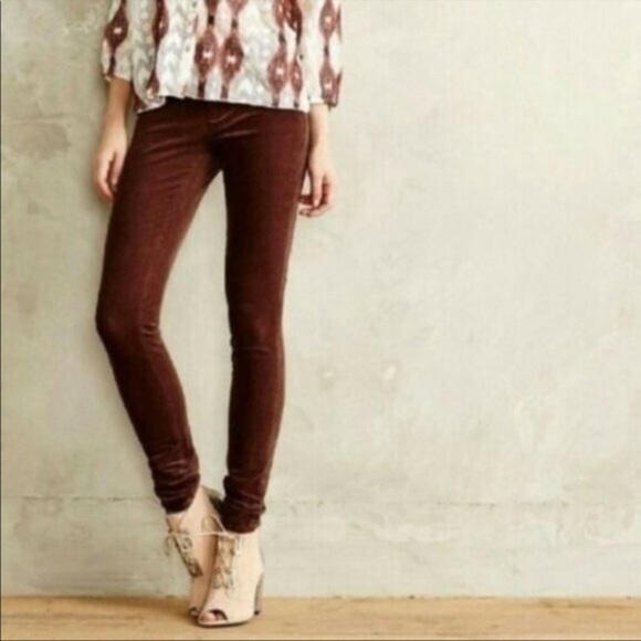 Anthropologie Pilcro Brown Serif Corduroy Pants Size 26 - Picture 3 of 9